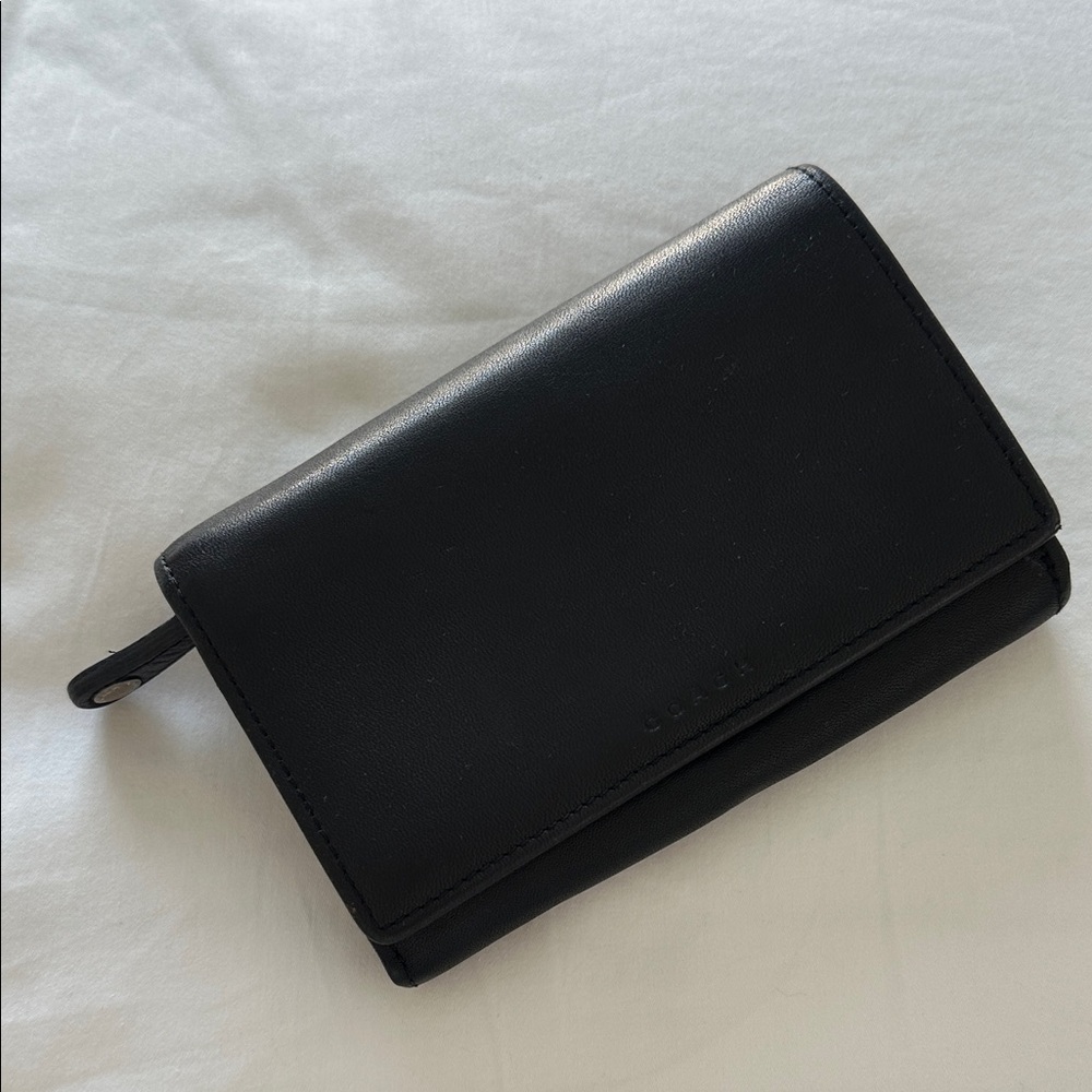 Coach Black Leather Pouch